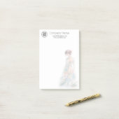 Elegante Watercolor Couture Bruidsmodeontwerper Post-it® Notes (Op bureau)
