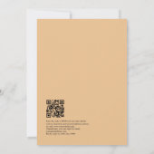 Elegante watercolor fiesta bruiloft met QR-code Kaart (Achterkant)