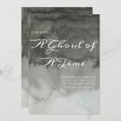 Elegante Watercolor Halloween-feestuitnodiging Kaart (Voorkant / Achterkant)