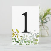Elegante Watercolor Nummer 1 Kaart (Staand voorkant)