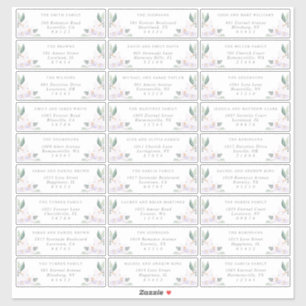 Elegante Watercolor Orchideeën  Gastadreslabels Sticker