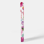 Elegante Watercolor Rozen Bloei Gepersonaliseerde Case-Mate iPhone Case (Achterkant / Links)