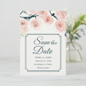 Elegante Watercolor Rozen Uitnodiging (Staand voorkant)