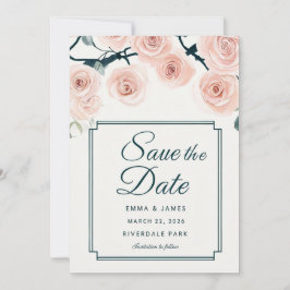 Elegante Watercolor Rozen Uitnodiging