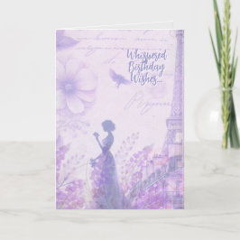 Elegante Watercolor Verjaardagskaart voor dames Bedankkaart