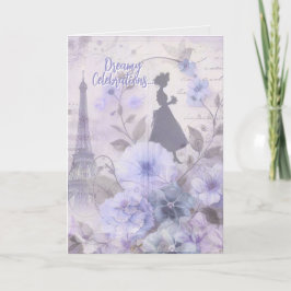 Elegante Watercolor Verjaardagskaart voor dames Bedankkaart