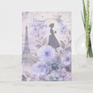 Elegante Watercolor Verjaardagskaart voor dames Bedankkaart