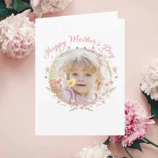 Elegante Watercolor Wilde Bloemen Bloemgedicht Fot Kaart