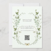 Elegante Watercolor Wilde Bloemen Trouwdag in Lich Save The Date (Achterkant)