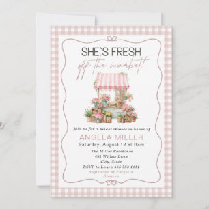 Elegante Watercolorvers van de markt Bruids Sho Kaart