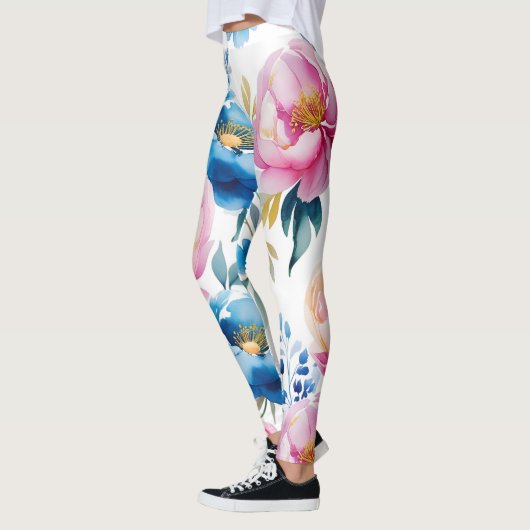 🌸 Elegante Watercolou Floral Leggings – Chic & St (Links)