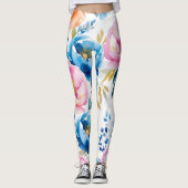 🌸 Elegante Watercolou Floral Leggings – Chic & St (Voorkant)