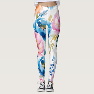 🌸 Elegante Watercolou Floral Leggings – Chic & St