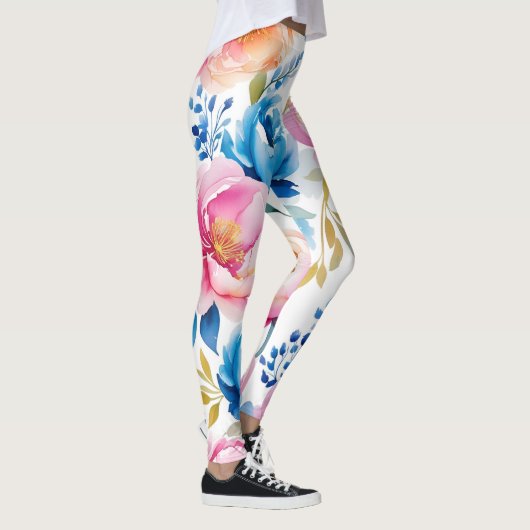 🌸 Elegante Watercolou Floral Leggings – Chic & St (Rechts)