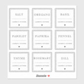 Elegante Waterdichte Keuken Kruidenpot Etiket Sticker (Vel)
