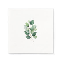 Elegante waterkleur eucalyptus Papier Servet