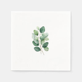 Elegante waterkleur eucalyptus Papier Servet