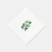 Elegante waterkleur eucalyptus Papier Servet (Hoek)