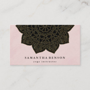 Elegante Waterkleur Lotus Bloem Logo Yoga Visitekaartje