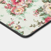 Elegante waterkoeler met monogram bloemen bureaumat (Hoek)