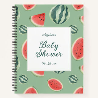 Elegante Watermeloen Baby shower Geschenklijst Not Notitieboek