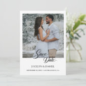 Elegante Waterval Foto Save the Date Kaart (Staand voorkant)