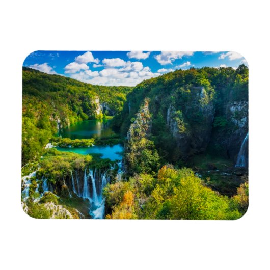 Elegante waterval landschap, Kroatië Magneet (Horizontaal)