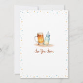 Elegante Waterverf A Baby is Brouwen Baby shower Kaart (Achterkant)