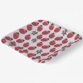 Elegante Waterverf Aardbei Verjaardag Papier Bord (Gebogen)