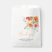 Elegante Waterverf Abrikozenbloem Bedankzakje (Voorkant)