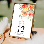 Elegante Waterverf Abrikozenbloem Kaart<br><div class="desc">Deze elegante tafelnummerkaarten zijn voorzien van delicate waterverf bloemen en gebladerte in de tinten abrikoos en perzik. Laat deze prachtige kleuren de toon zetten voor een magische viering,  voor altijd vastgelegd om te koesteren.</div>