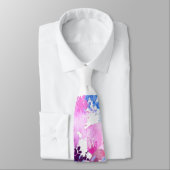 Elegante Waterverf abstracte bloemenachtergrond Stropdas (Gebonden)