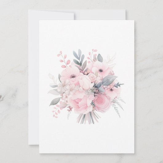 Elegante Waterverf Afro-Amerikaanse bruid bruiloft Kaart (Achterkant)