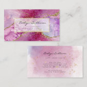 elegante waterverf agate visitekaartje (Voorkant / Achterkant)