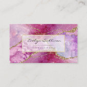 elegante waterverf agate visitekaartje (Voorkant)