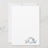 Elegante Waterverf Ahoy het is een Boy Baby shower Kaart (Achterkant)