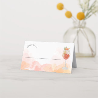 Elegante Waterverf Aperol Spritz Bruidsmeisjes Bor Plaatskaartje