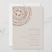 Elegante Waterverf Art Deco Tropische Bruiloft Kaart (Voorkant)