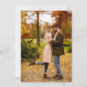 Elegante Waterverf Autumn Leaves Paar Foto Save The Date (Achterkant)