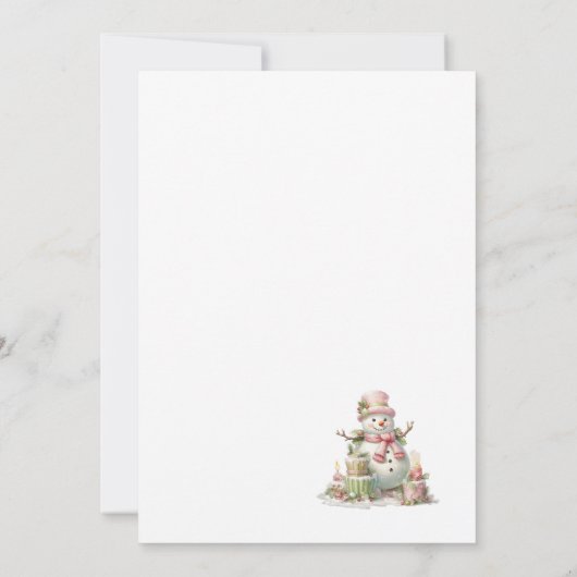 Elegante Waterverf Baby het is koud buiten Baby sh Kaart (Achterkant)