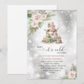 Elegante Waterverf Baby het is koud buiten Baby sh Kaart (Voorkant / Achterkant)