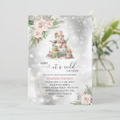 Elegante Waterverf Baby het is koud buiten Baby sh Kaart (Staand voorkant)