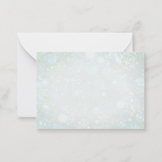 Elegante Waterverf baby het is koud buiten Baby sh Notitiekaartje (Achterkant)