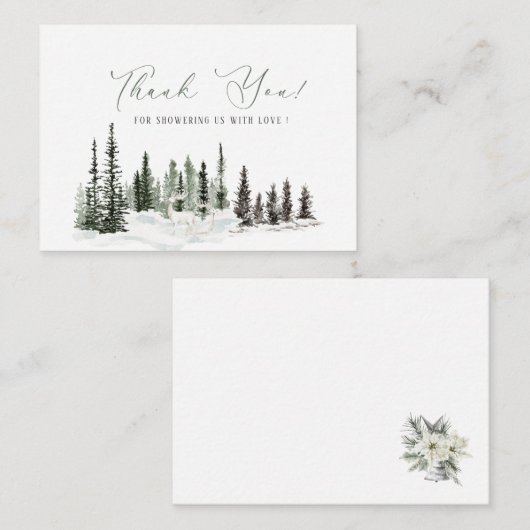 Elegante Waterverf baby het is koud buiten Baby sh Notitiekaartje (Voorkant / Achterkant)