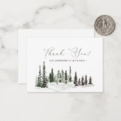 Elegante Waterverf baby het is koud buiten Baby sh Notitiekaartje (Voorkant / Achterkant in situ)