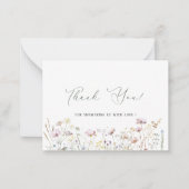 Elegante Waterverf Baby in bloei wilde bloemen Bab Notitiekaartje (Voorkant)