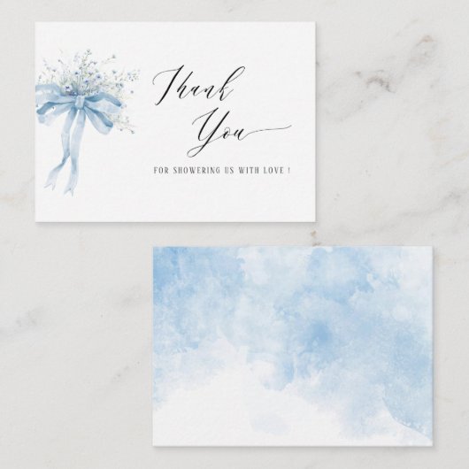 Elegante Waterverf Baby in bloei wilde bloemen Bab Notitiekaartje (Voorkant / Achterkant)