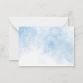 Elegante Waterverf Baby in bloei wilde bloemen Bab Notitiekaartje (Achterkant)