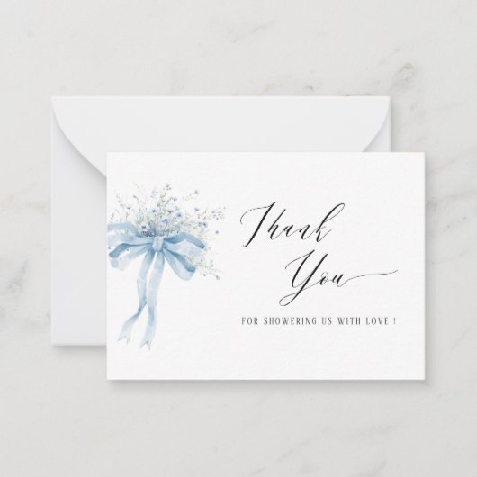 Elegante Waterverf Baby in bloei wilde bloemen Bab Notitiekaartje (Voorkant)