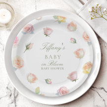 Elegante Waterverf Baby in Bloom Girl Baby shower